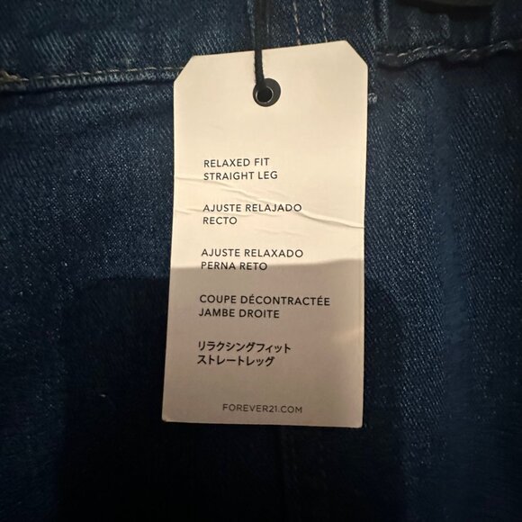 Forever 21 Plus Relaxed Fit Straight Leg Denim Cargo Pants Size 16 - Picture 4 of 14